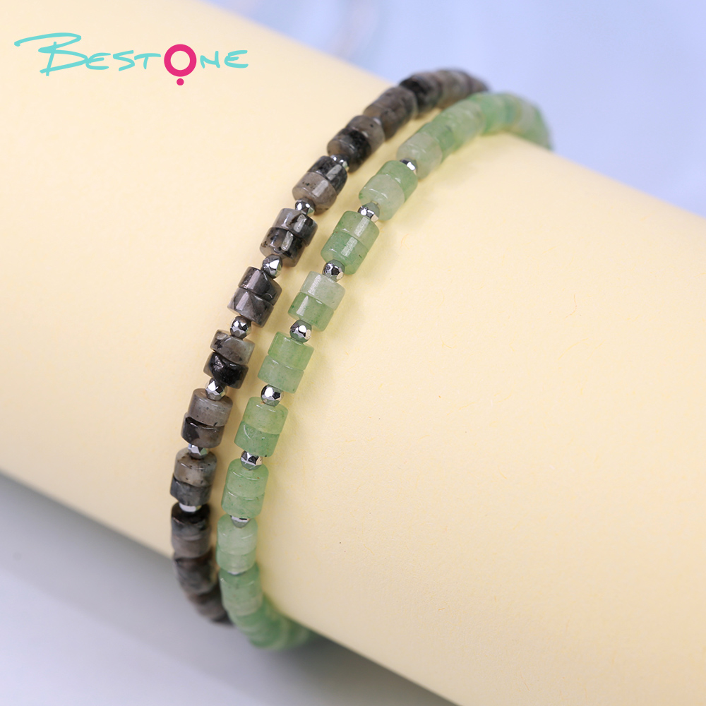 Женский регулируемый браслет с натуральными камнями и сердцем из циркония, тонкий плетёный браслет, оптом