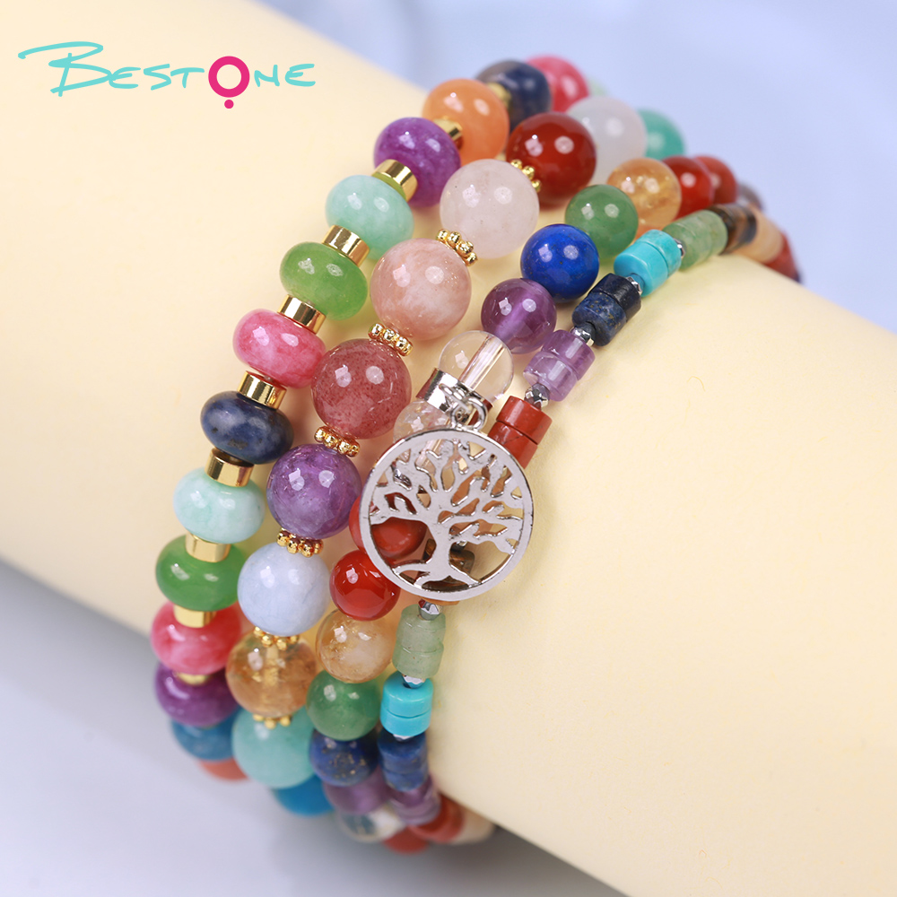 Женский регулируемый браслет с натуральными камнями и сердцем из циркония, тонкий плетёный браслет