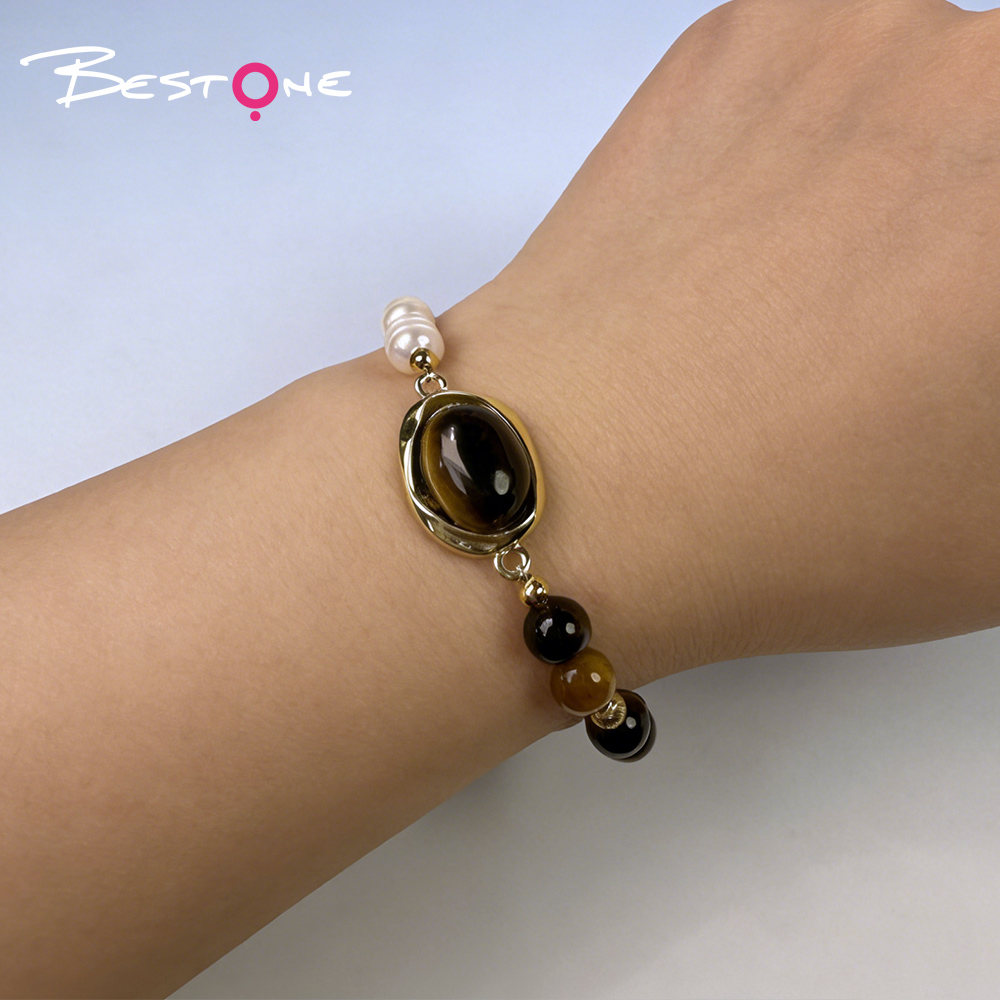 Женский регулируемый браслет с натуральными камнями и сердцем из циркония, тонкий плетёный браслет, оптом