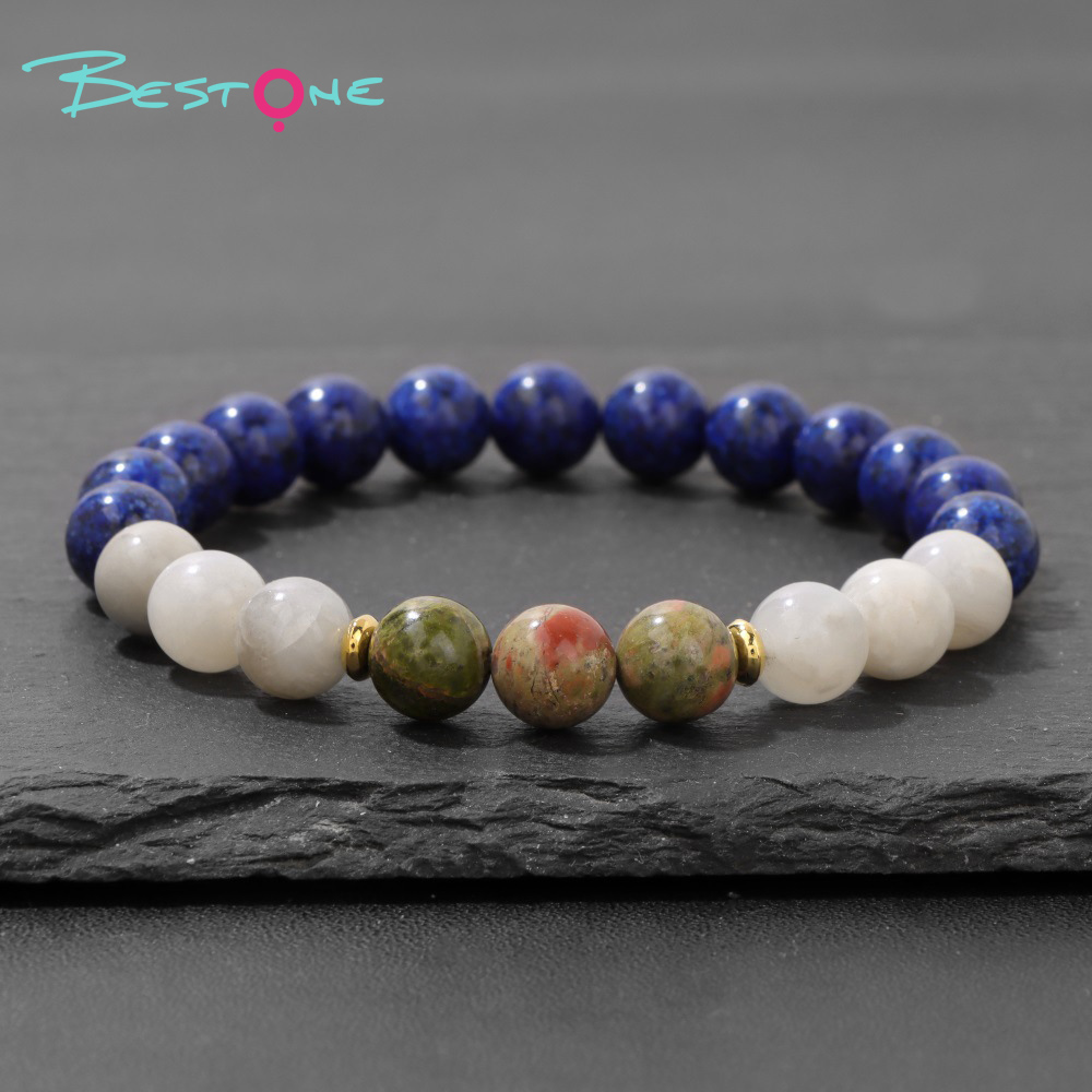 Браслет с светящейся бусиной и подвеской «Лотос-магический бокс» из бусин 8 мм, на эластичной нити