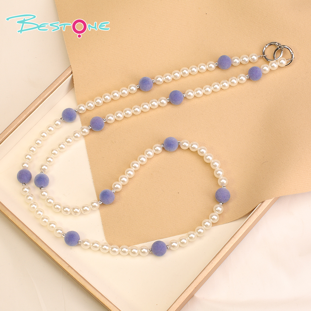 Плетёный ремешок для телефона из акриловых бусин — стильный и прочный держатель, длина 117 см, разные цвета