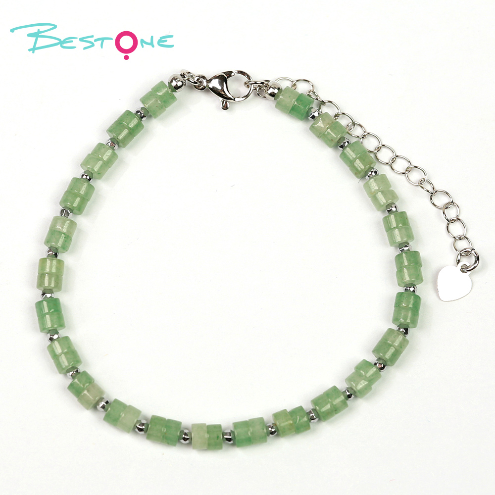 Женский регулируемый браслет с натуральными камнями и сердцем из циркония, тонкий плетёный браслет, оптом