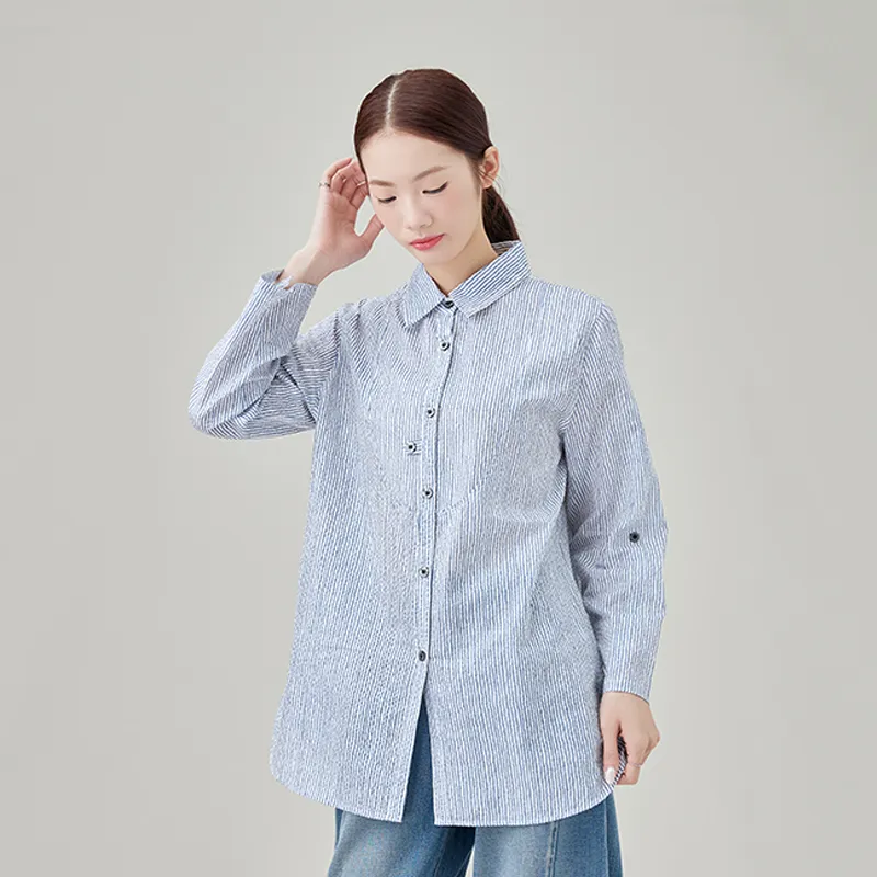 Женская блузка из 100% хлопка, ткань сирсакер с принтом