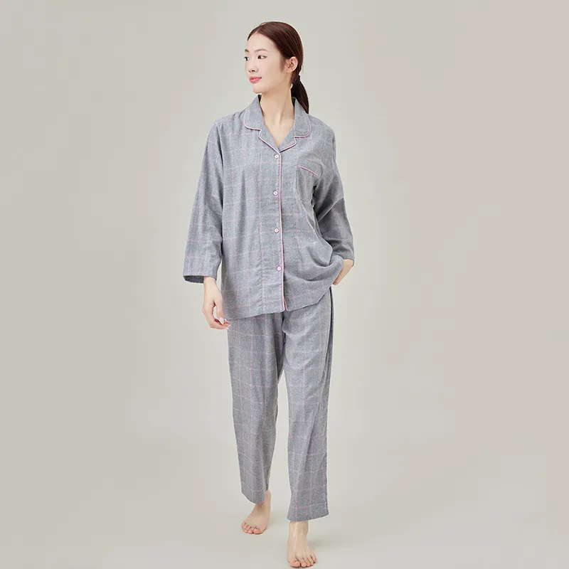 Женская пижама из окрашенной в пряже фланели