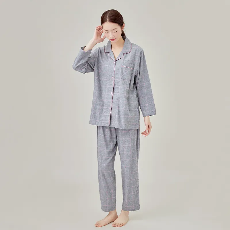 Женская пижама из окрашенной в пряже фланели