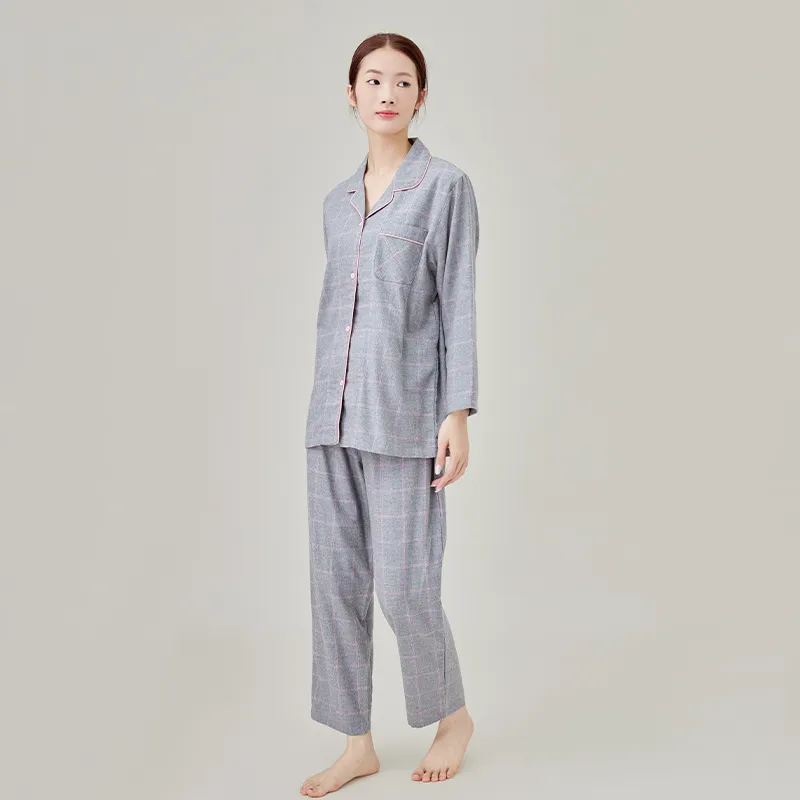 Женская пижама из окрашенной в пряже фланели