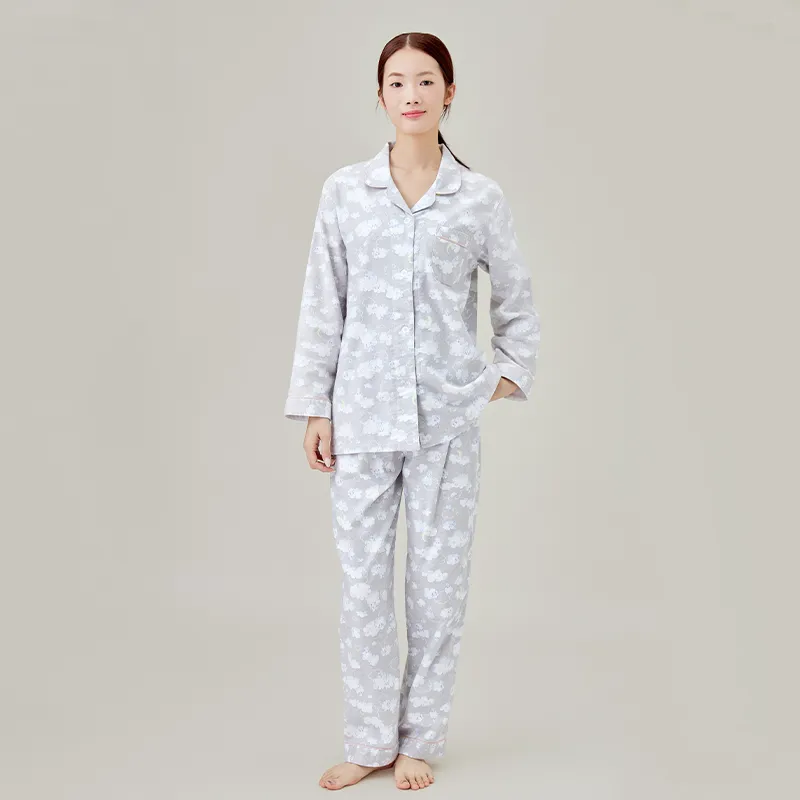 Женская пижама, фланель с принтом