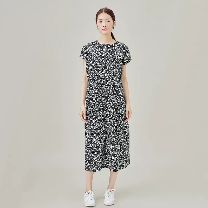 Женское хлопковое платье, ткань поплин с принтом