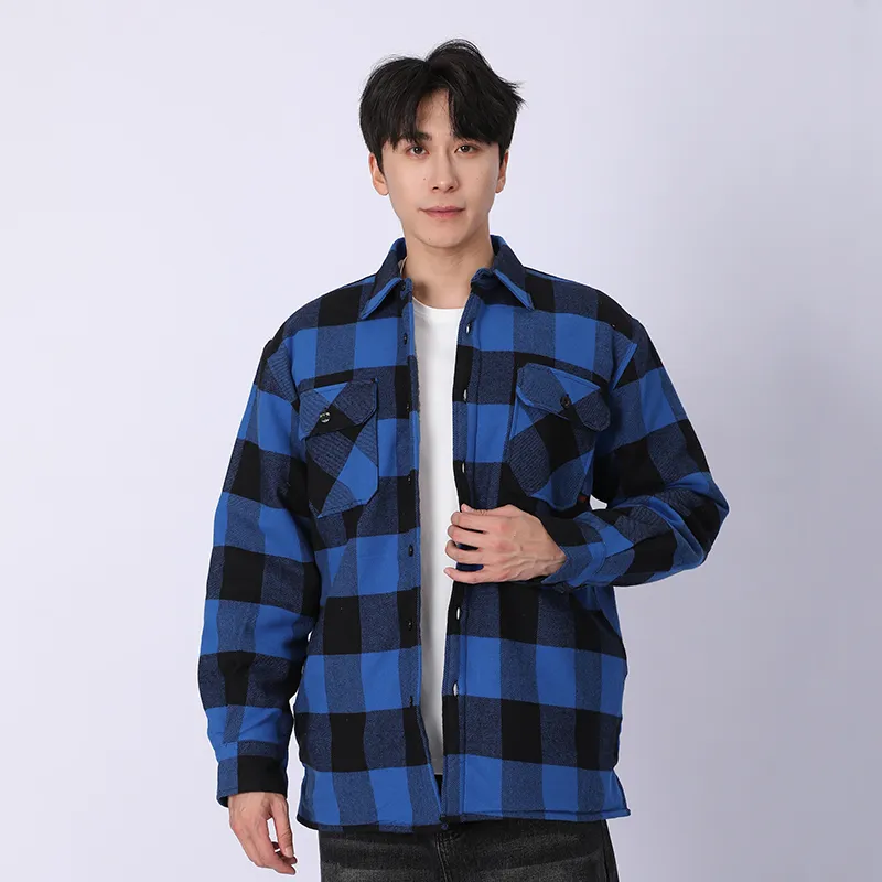 Рубашка с длинными рукавами, на подкладке из хлопка, 100% хлопок, подкладка из крашеного в пряже флиса