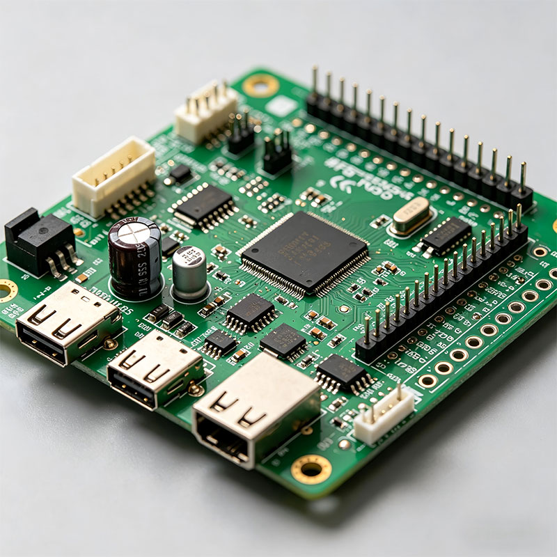 Готовая плата с поверхностным и сквозным монтажом (SMT + DIP) — версия V3