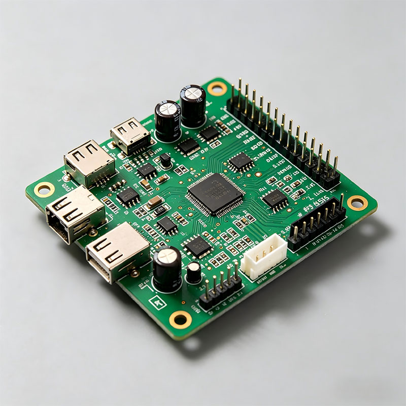 Готовая плата с поверхностным и сквозным монтажом (SMT + DIP) — версия V3