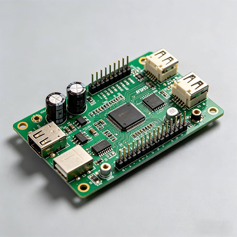 Готовая плата с поверхностным и сквозным монтажом (SMT + DIP) — версия V3