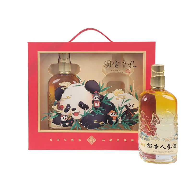 Вино с гинкго и женьшенем крепостью 42 градуса