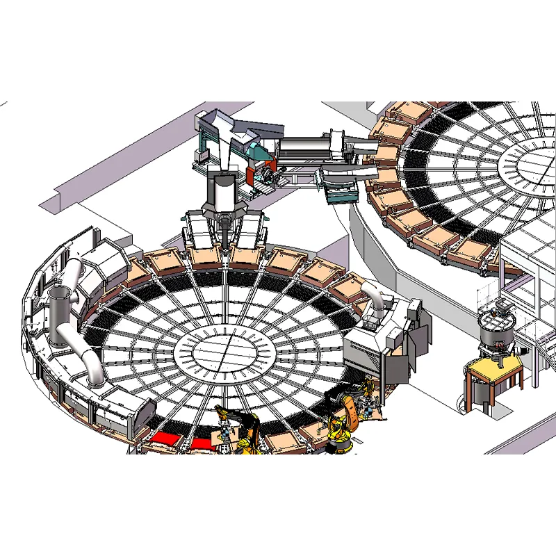 Автоматическая машина для литья под двумя дисками с четырьмя ковшами и дозированной разливкой
