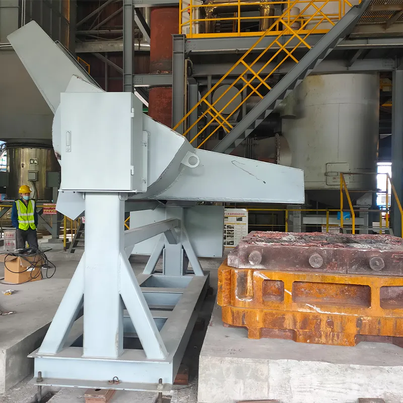 Литниковая установка с медными изложницами