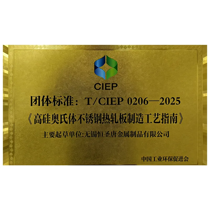 Устанавливая отраслевые стандарты, компания Металлы Хэншэнтан возглавляет разработку группового стандарта для аустенитной нержавеющей стали с высоким содержанием кремния.