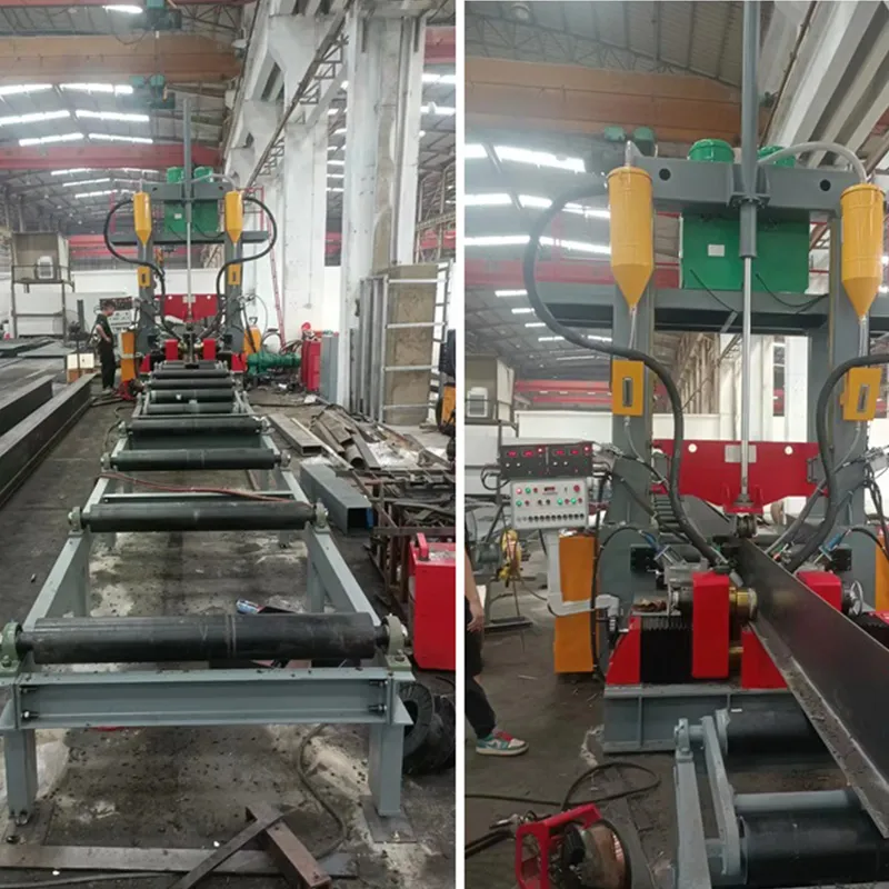 3 в 1 Комбинированный станок для для сборки, сварки и правки  двутавровой балки, ZHJ-2000