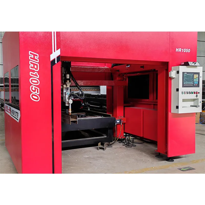 8 – Осевая Интегрированный Плазменный станок для сверления и резки двутавра с ЧПУ, HR1050