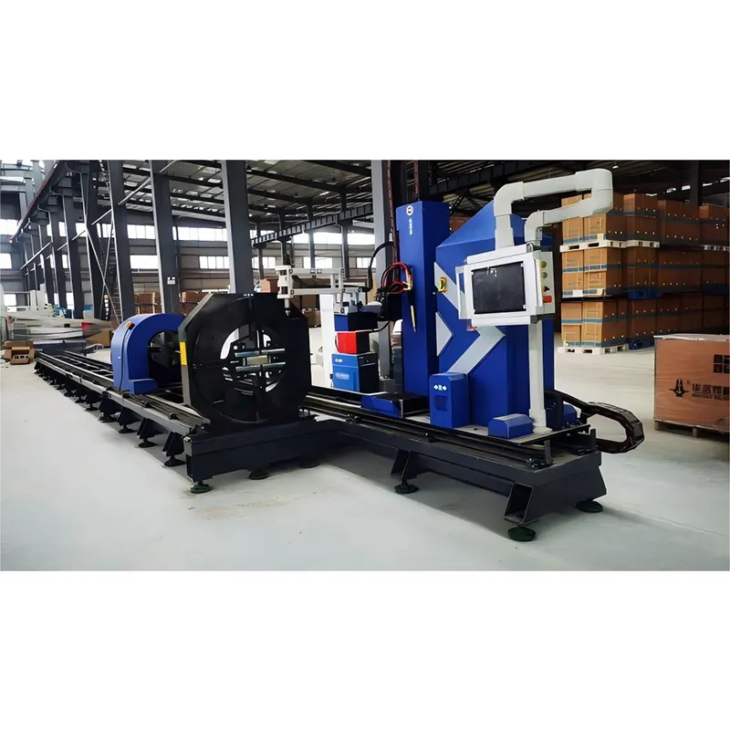 8 – Осевая Интегрированный Плазменный станок для сверления и резки двутавра с ЧПУ, HR1050