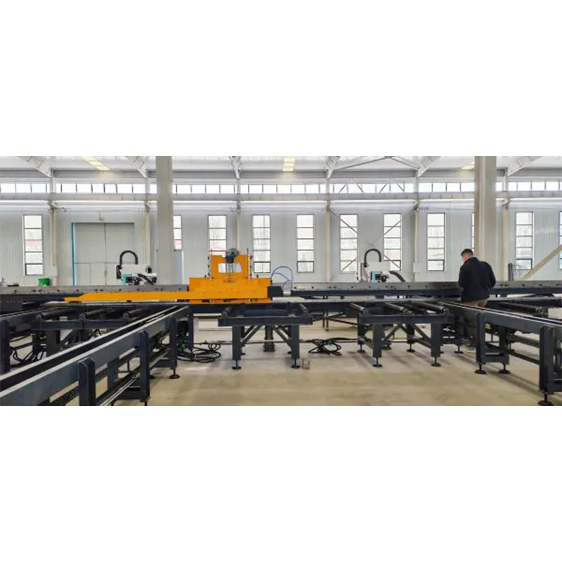 Автоматический Трёхкоординальный сверлильный станок для двутавровой балки. CBD700