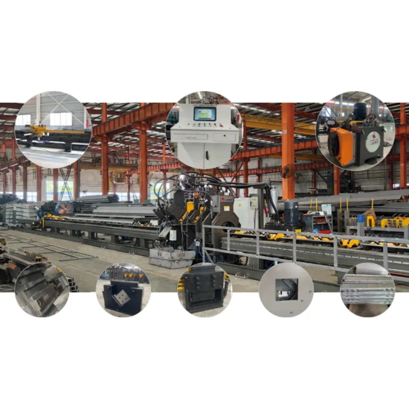 Линия для пробивки, маркировки и резки уголка, швеллерной стали в трёх стороне с ЧПУ, серия JCBX2010.