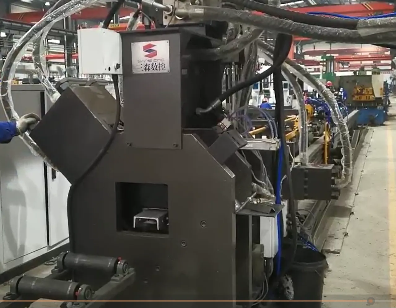 Автоматическая Линия для пробивки и рубки швеллерной стали в трёх стороне с ЧПУ, UL-0816