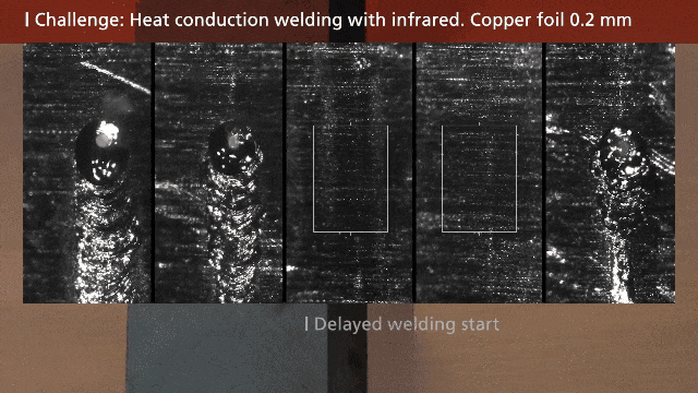 Рисунок 4: Сварные швы на головке, образовавшиеся в результате инфракрасной лазерной сварки меди.