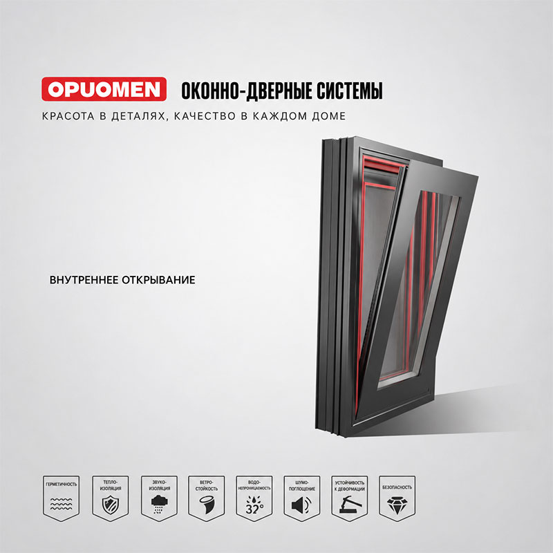 80 Окно с поворотно-откидным открыванием