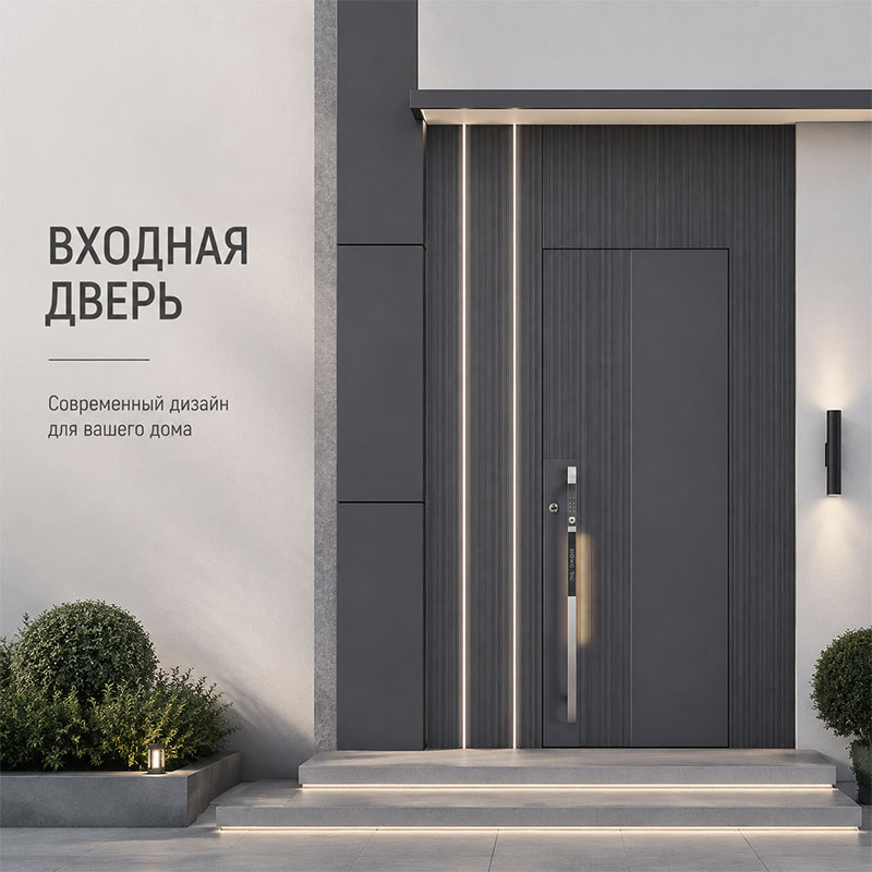 Алюминиевая входная дверь