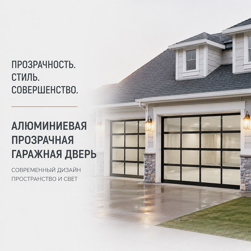 Серия алюминиевых панорамных гаражных ворот