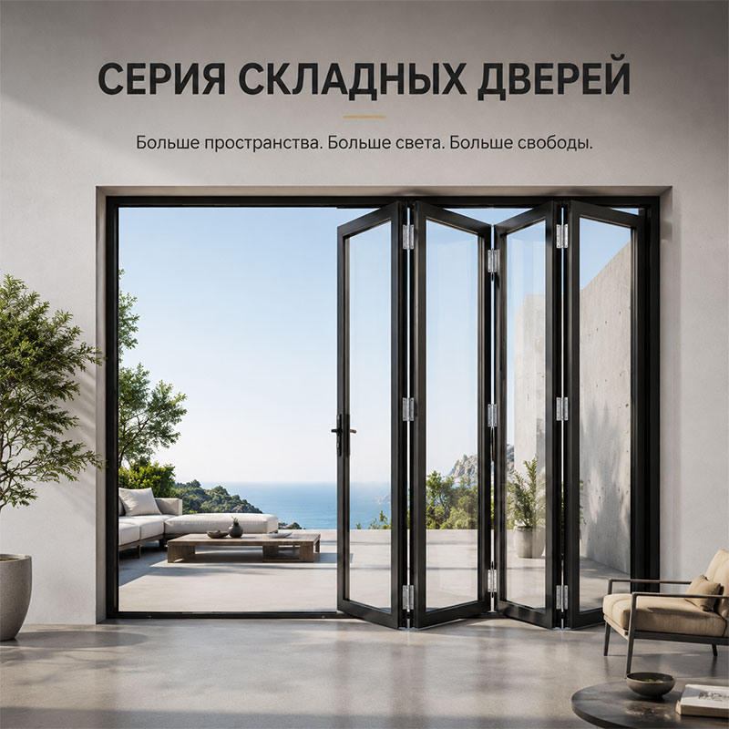 Складная дверь серии 68