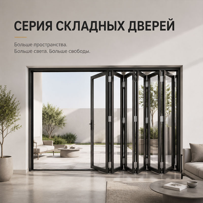 Складная дверь серии 68