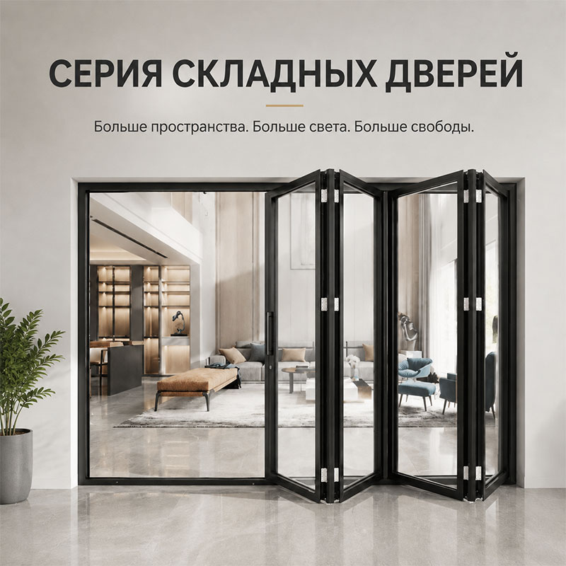 Складная дверь серии 68