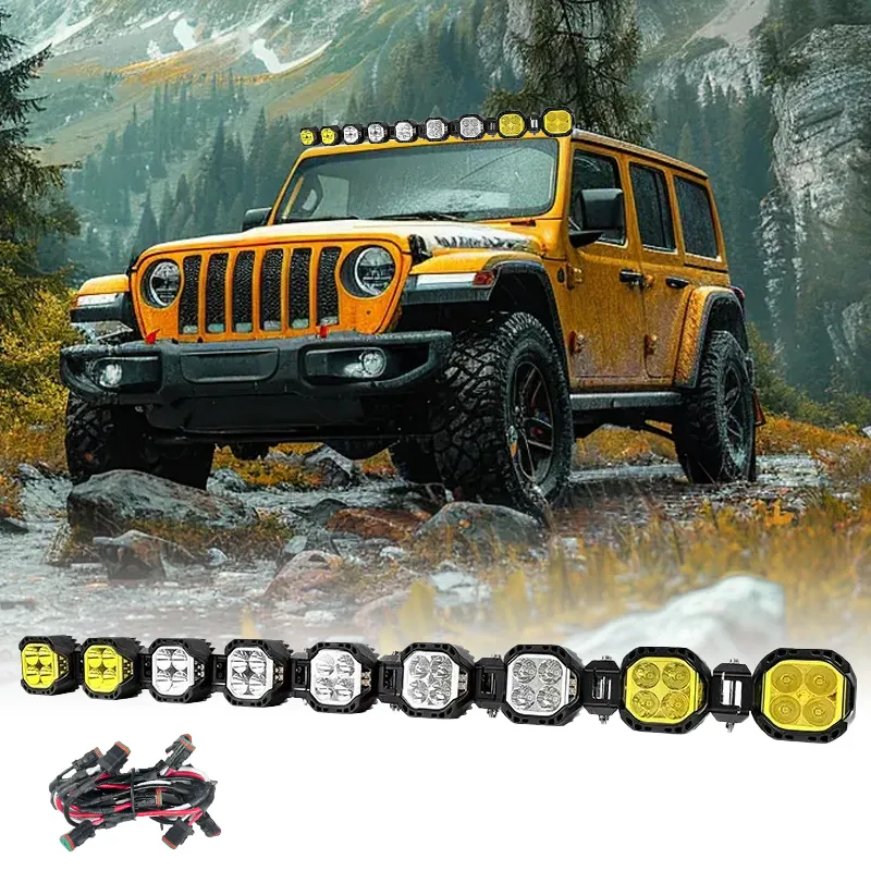 Комплект соединяемых светодиодных кубических фар (LED Pod) для внедорожников | Для UTV, ATV, Jeep