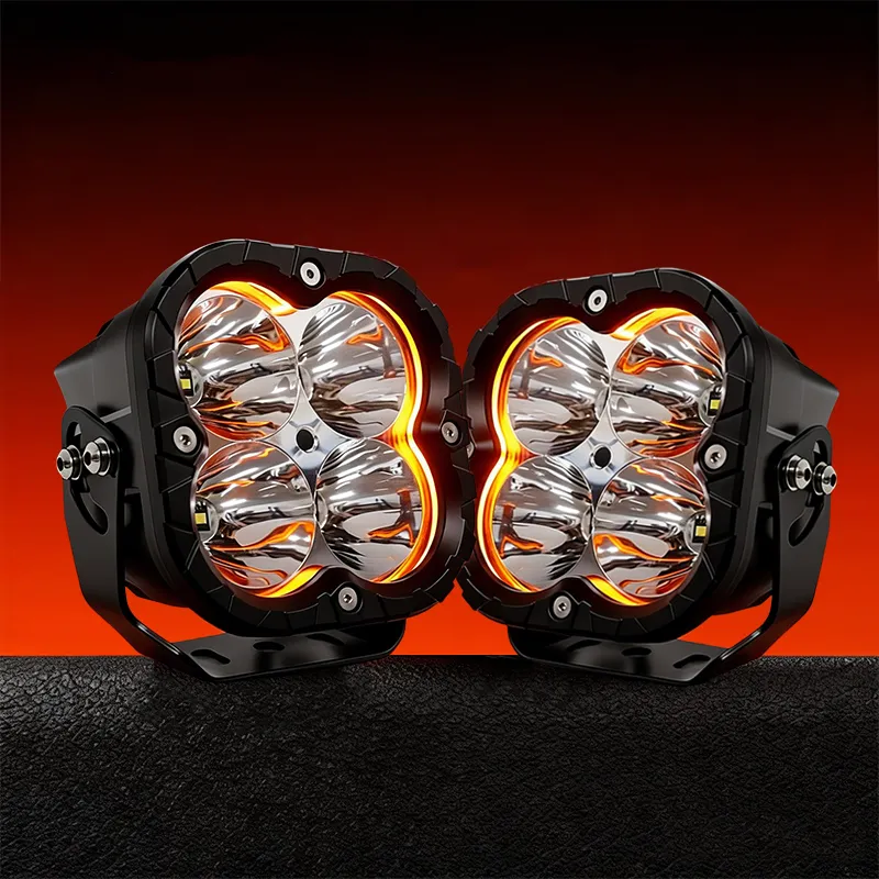 5-дюймовая двухцветная светодиодная рабочая крышевая фарра | 6000K | Дальний свет/туманная фарра для автомобиля