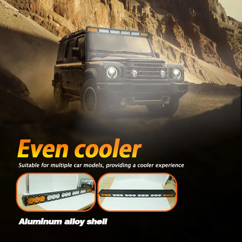 Светодиодная панель 32 дюйма для внедорожников с двойным цветом белый/янтарный – универсальная вспомогательная рабочая фара для автомобиля