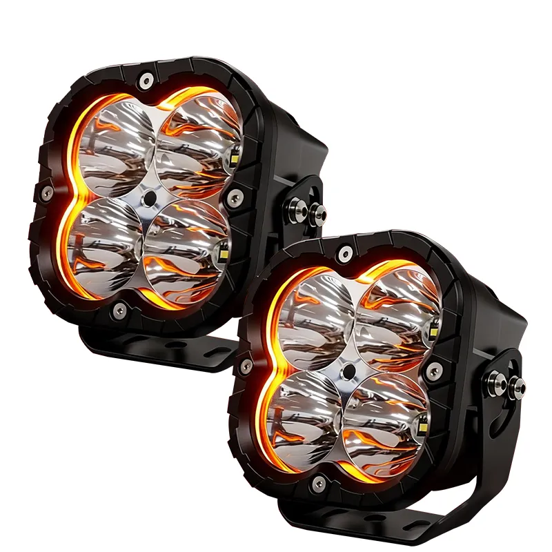 5-дюймовая двухцветная светодиодная рабочая крышевая фарра | 6000K | Дальний свет/туманная фарра для автомобиля