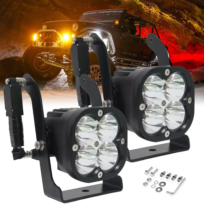 Индивидуальные сверхяркие светодиодные противотуманные вспомогательные фары 3,5 дюйма 80 Вт с вертикальным поворотом