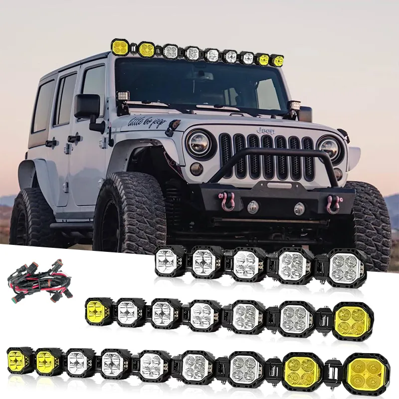 Комплект соединяемых светодиодных кубических фар (LED Pod) для внедорожников | Для UTV, ATV, Jeep