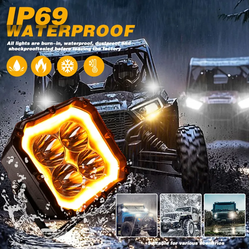 Водонепроницаемые светодиодные световые панели для внедорожников 4×4 – лазерные противотуманные модули рабочего освещения