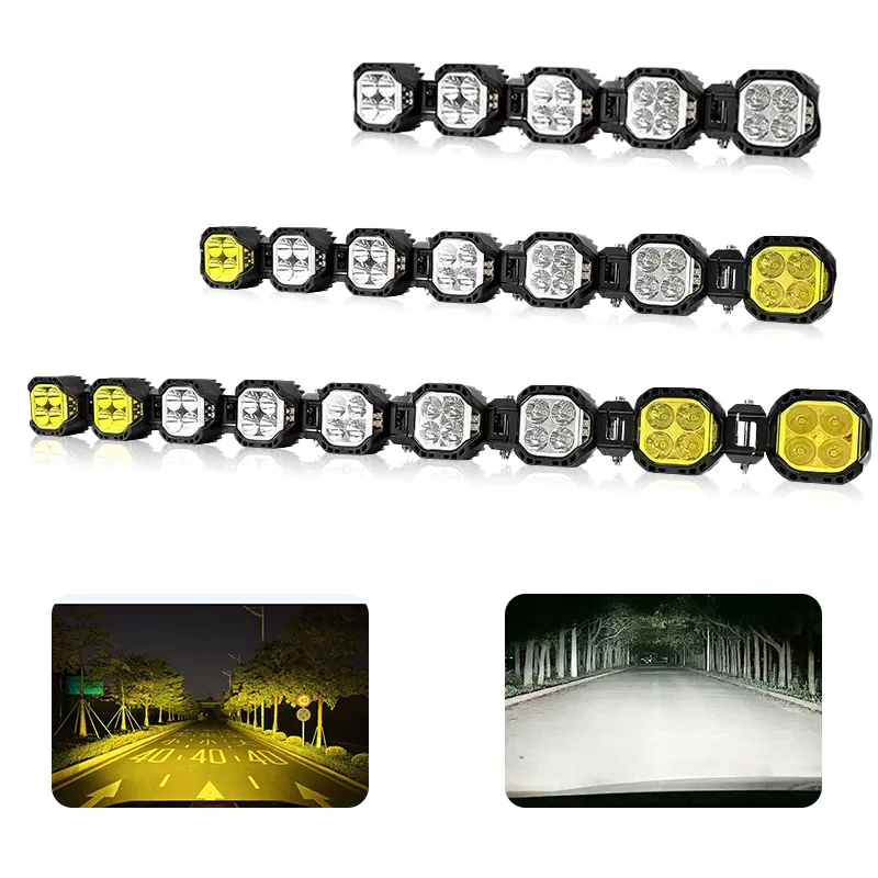 Комплект соединяемых светодиодных кубических фар (LED Pod) для внедорожников | Для UTV, ATV, Jeep