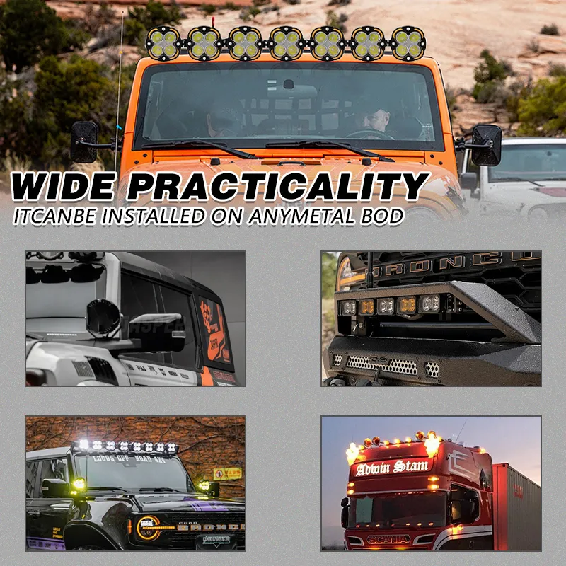 Сверхсветящая модульная светодиодная панель DRL | Размеры 22/42/52 дюйма | Для внедорожников 4×4, UTV, легковых автомобилей | Дальний/туманной свет | Для монтажа на крышу