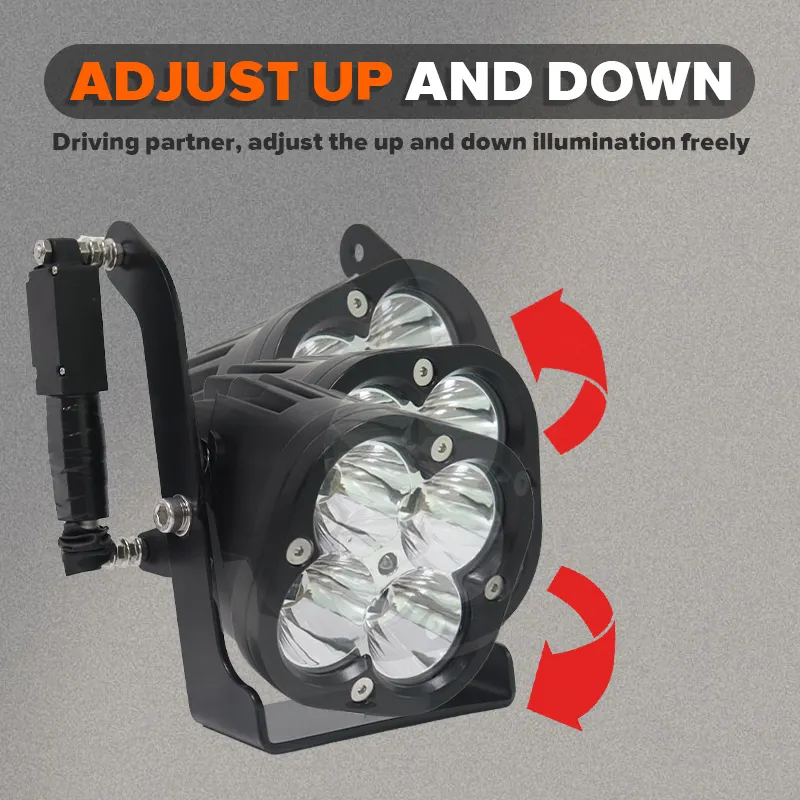 Индивидуальные сверхяркие светодиодные противотуманные вспомогательные фары 3,5 дюйма 80 Вт с вертикальным поворотом