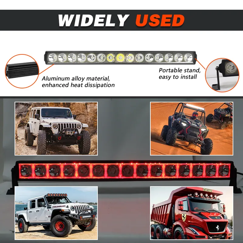 Светодиодная панель RGB с индивидуальными размерами | 32 дюйма | Универсальная внедорожная фарра | Для автомобилей