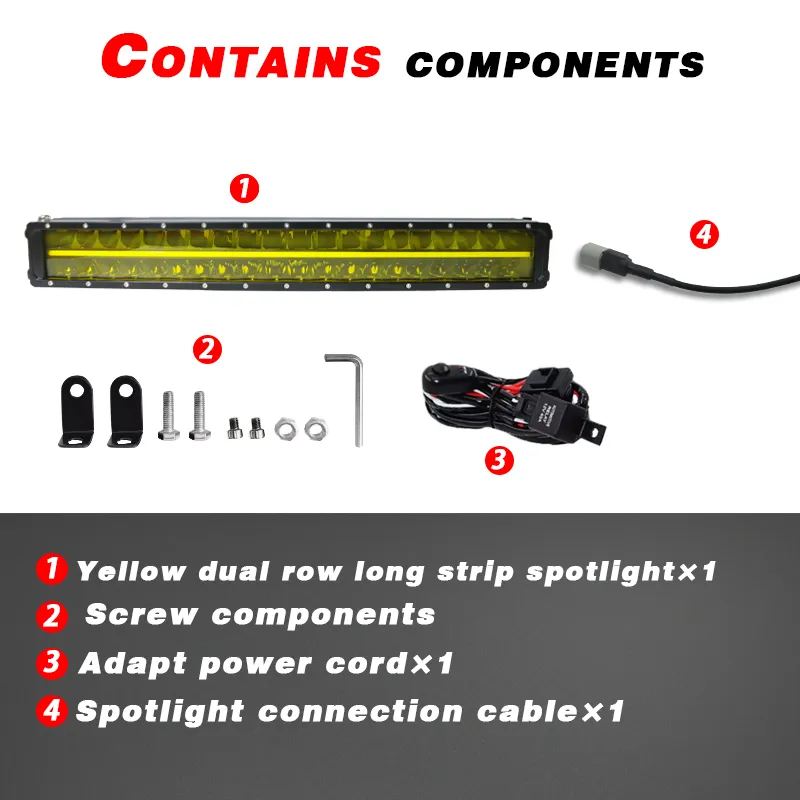 Сверхяркая светодиодная панель для внедорожников 4×4 – дальний прожектор для грузовиков, мощная LED-панель