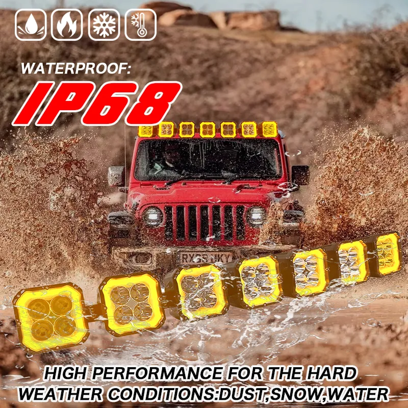 Длинная светодиодная панель IP69 | Водонепроницаемая | Для UTV, ATV | Высокая яркость и высокий световой поток