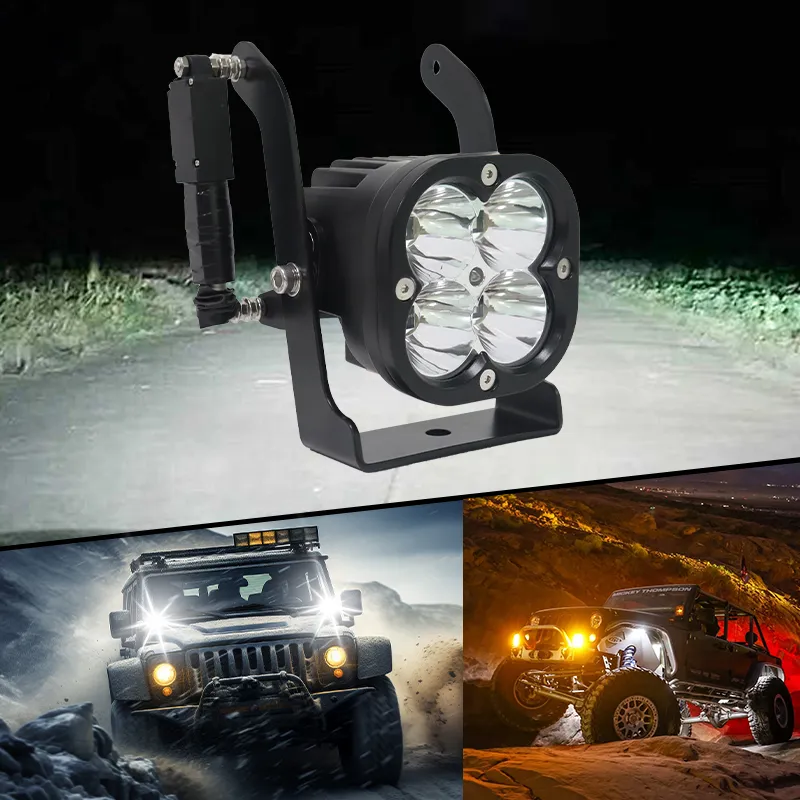 Индивидуальные сверхяркие светодиодные противотуманные вспомогательные фары 3,5 дюйма 80 Вт с вертикальным поворотом