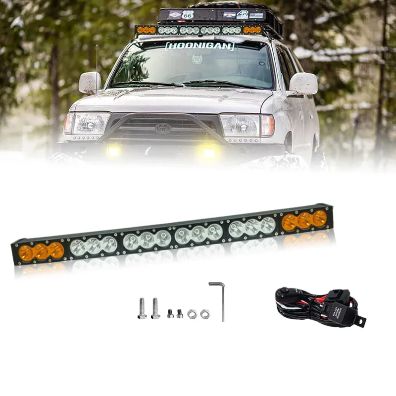 Светодиодная панель 32 дюйма для внедорожников с двойным цветом белый/янтарный – универсальная вспомогательная рабочая фара для автомобиля