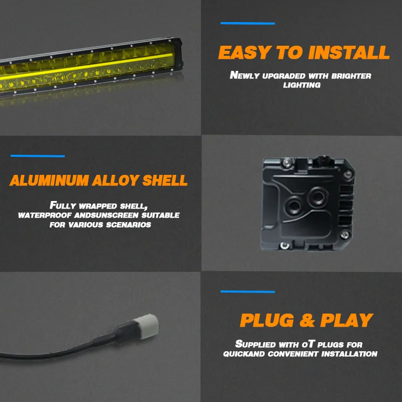 Сверхяркая светодиодная панель для внедорожников 4×4 – дальний прожектор для грузовиков, мощная LED-панель