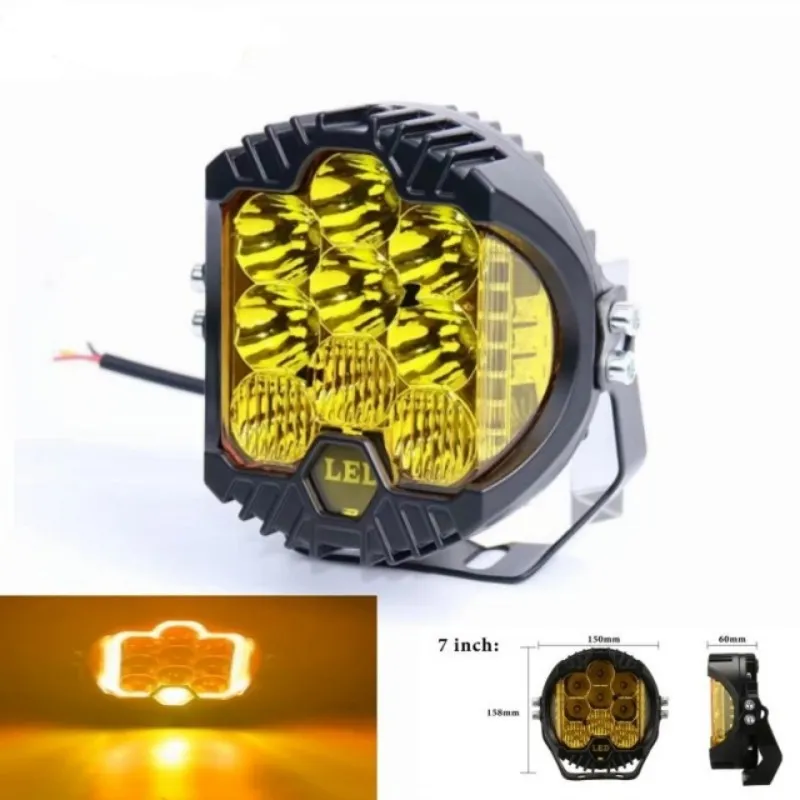 7-дюймовые рабочие фары LED 90Вт комбинированный луч Spot Flood, противотуманные
